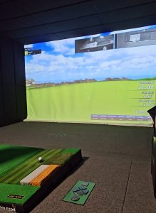 Your view of the fairway at Golf Envy indoor golf facility